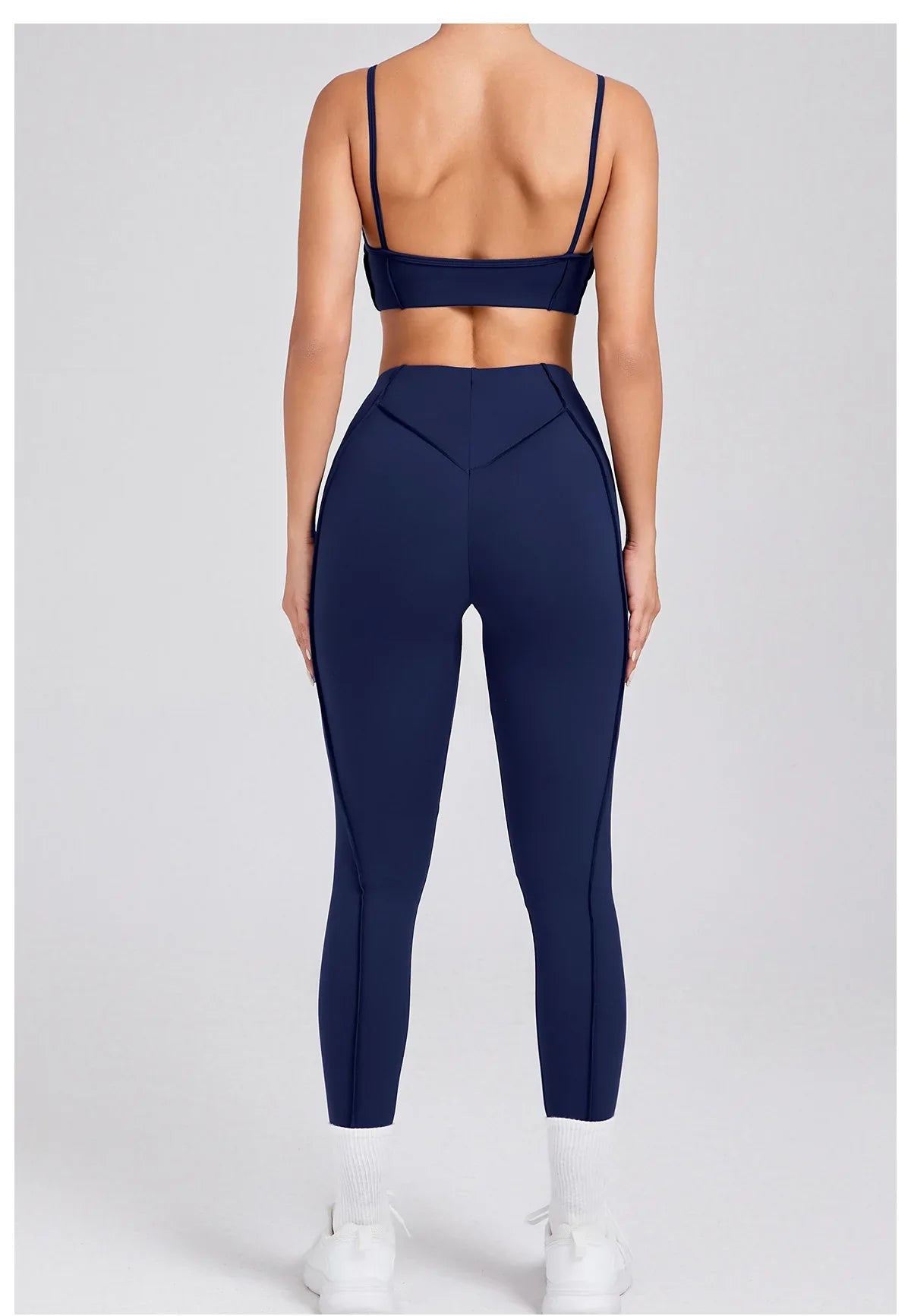 Yoga Sports Fitness Sets High Waist Hip-lifting Trousers Open Back Bra Suit Casual Running Workout Gym Leggings Sexy Sets Women