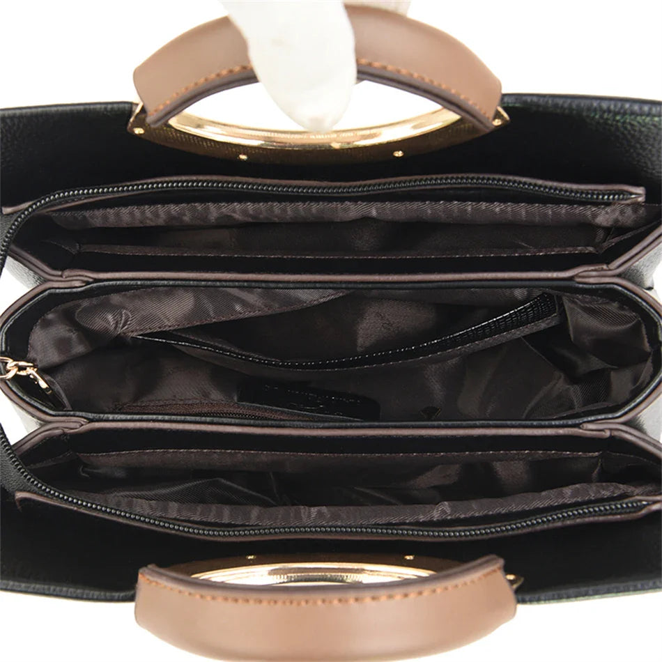 Luxury Designer Crossbody Bag for Women 2024 Brand 3 Layers Handbag Purse Female Genuine High Quality Leather Shoulder Totes Sac