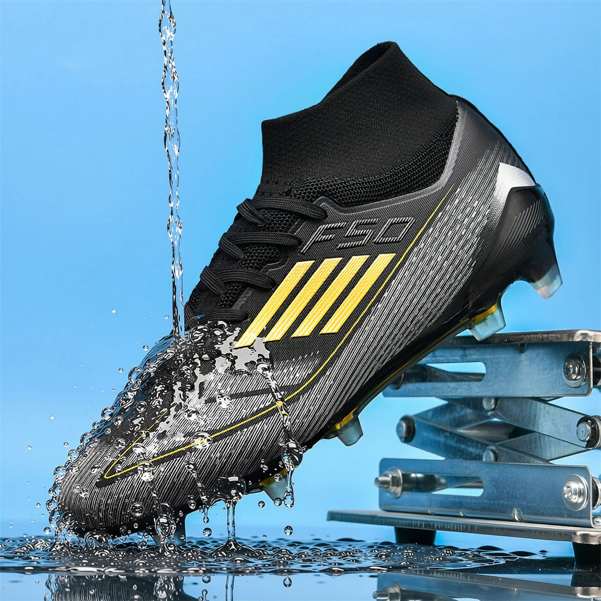 New Men Soccer Shoes Boys Breathable Sport Football Boots Outdoor Cleats Adult Long Spikes Training Non Slip Match Comfortable