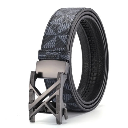Cowhide and leather men's belt, fashionable casual luxury brand jeans belt, multifunctional design men's belt