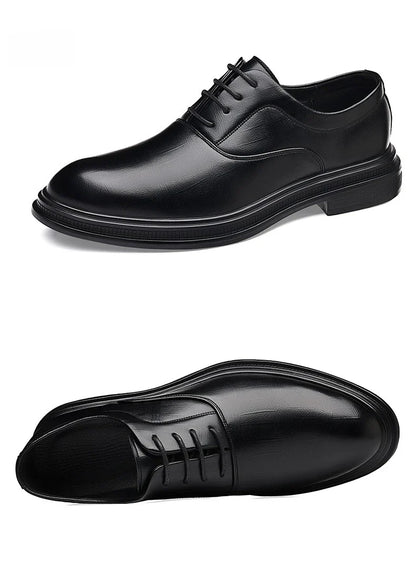 Men Dress Shoes Black Soft Leather Men Heighten Formal Shoes Casual Business Men Oxfords Suit Shoes