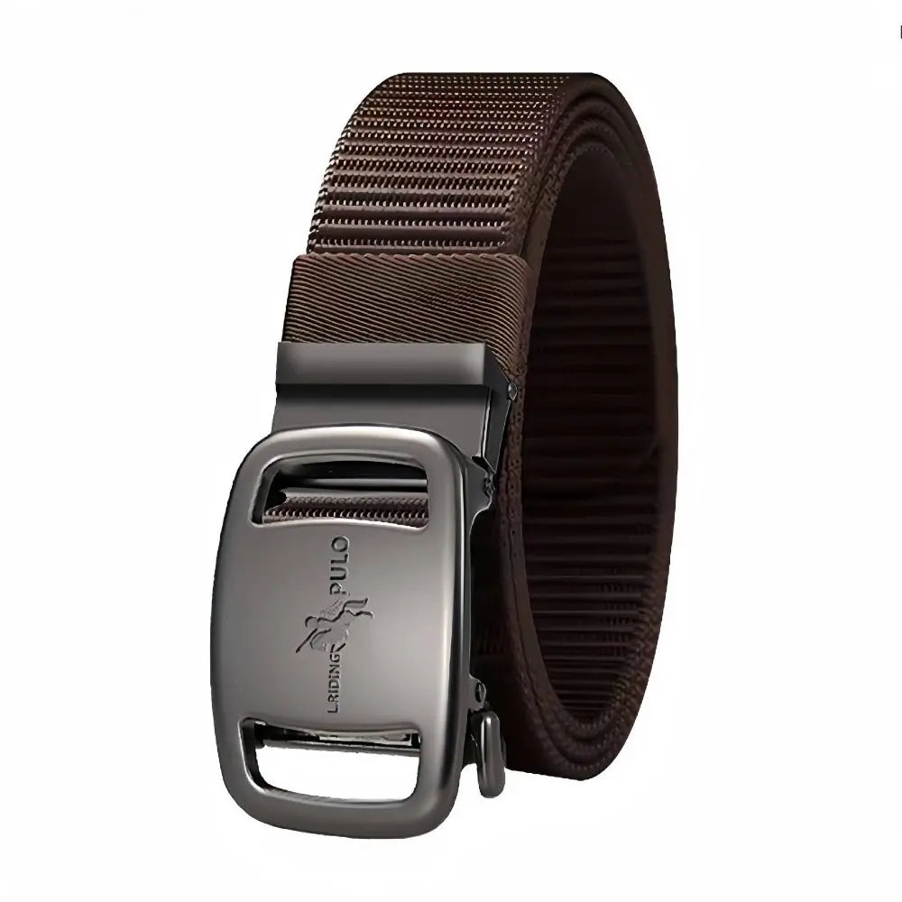 Black Automatic Buckle Belt Men Business Luxury Brand Quality Canvas Belt Casual Simple Wild Style Trendy Jeans Belt