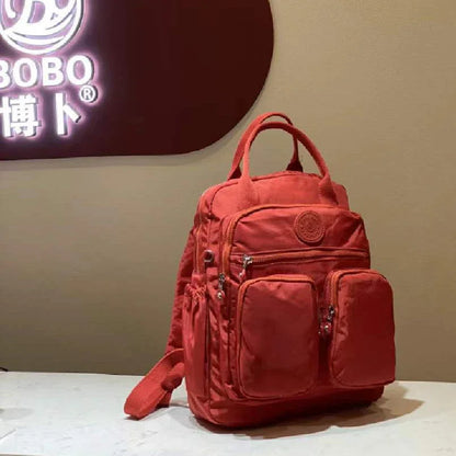 Fashion Woman Backpack Waterproof Nylon Soft Handle Solid Multi-pocket Travel Zipper Feminina School Bags Laptop Backpack