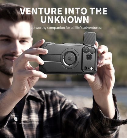 For iphone 17 Series case with Camera Cover & Adjustable Kickstand Compatible With MagSafe Shockproof  Magnetic Protective Cover