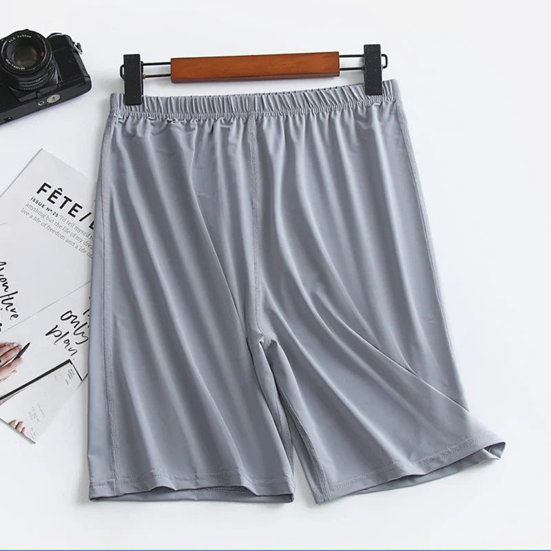 Ice Silk Summer Large Size Men's Shorts Modal Casual Sleep Pants Thin Cool Loose Shorts Sleepwear Mens Sleep Bottoms Homewear