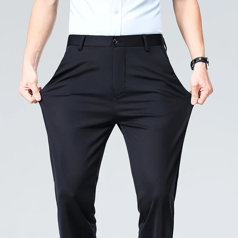 Four Season Men's Business Casual Pants Spring Summer Stretch Trousers Office Suit Pants Men Formal Pants Breathable Comfortable