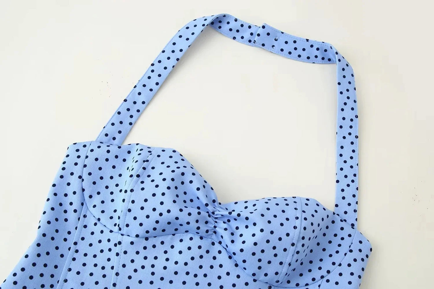 Sexy Y2K Girl Halter Tops Corset Slim Polka Dot Print Short Tops Fashion 2026 Spring Summer Streetwear Holiday Beach Top