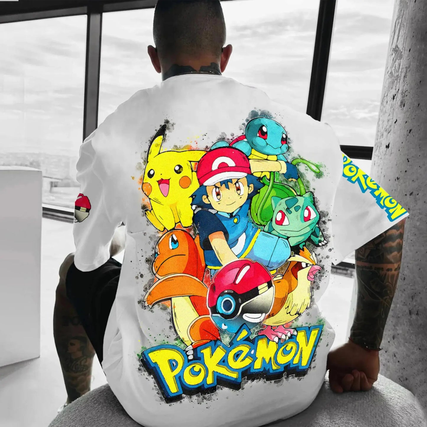 Printing T-shirt Men's Women's 2025 Summer Loose Cotton Street Trend Brand Top