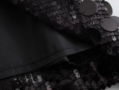 Women Spring Autumn Chic Mini Skirts Fashion With Sequined Solid Side Zipper Short Skirt Female Vintage High Waist Skirt