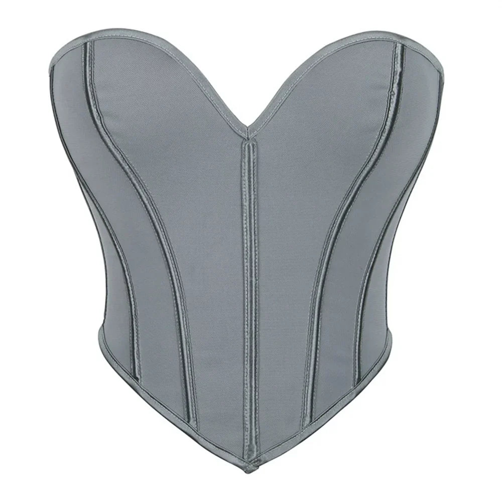 Women Fashion Corset Crop Top Lace Up Brocade Overbust Bustiers Body Shaper Lingerie Sexy Woman Push Up Corselet