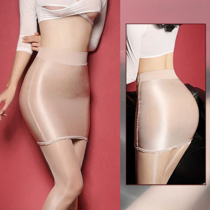 Transparent High Elastic Package Wrap Hip Short Skirts Black White Night Club See Through Mini Skirt for Women XL