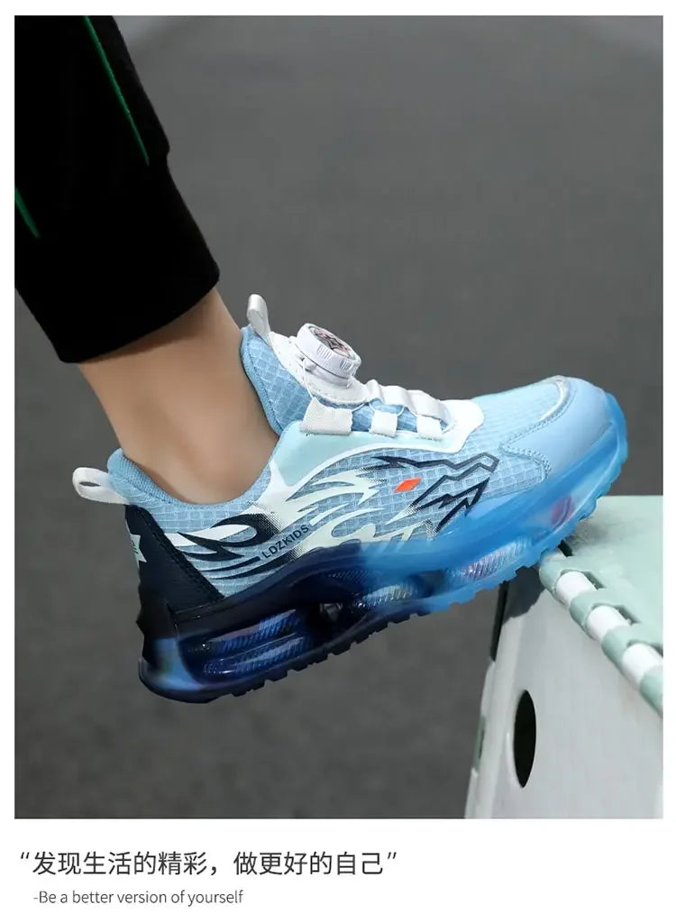 New Anti-skid Leather Kids Sneakers for Boys Running Walking Lightweight Casual Shoes With Fashion Dragon Pattern Size 28-39