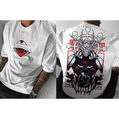 Printed T-Shirt Men's and Women's 2025 Summer New Japanese Loose Casual Parent-Child Short Sleeve Top