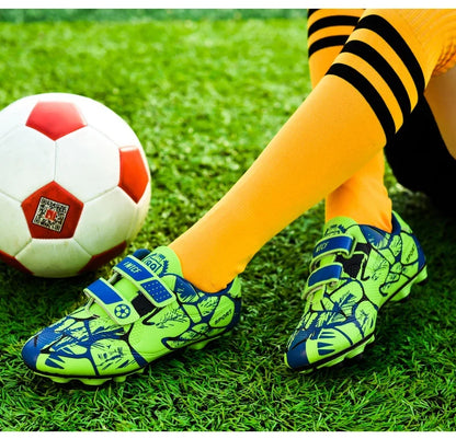 Kids Soccer Shoes Society TF/FG School Football Boots Cleats Grass Sneakers Boy Girl Outdoor Athletic Training Sports Footwear