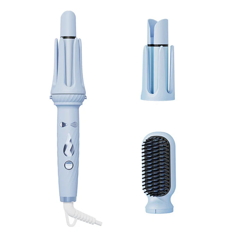 3 IN 1 Negative Ions 28mm & 32mm Roll Automatic Hair Curler Heating Straight Hair Comb Electric Ceramic Curling Iron Hair Stick