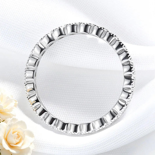 2mm D Color Full Eternity Moissanite Rings for Women Everyday Wear Jewelry Birthday Gift 925 Sterling Silver Promise Band