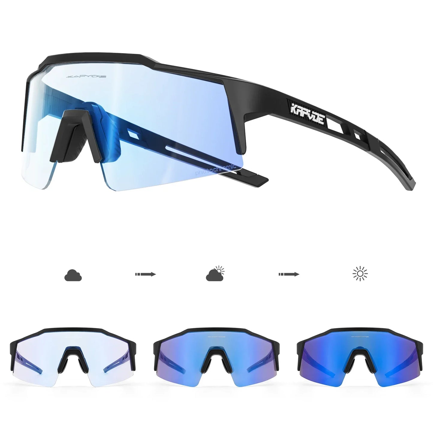 Photochromic Cycling Sunglasses for Men Women Bike Glasses Riding Driving UV400 Mountain Bicycle Goggles Eyewear Sports