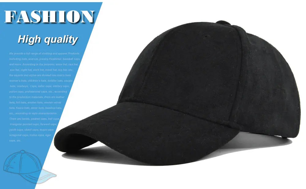Solid Suede Retro Baseball Caps For Men Women Spring Autumn Street Snapback