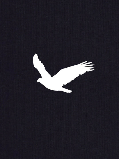 Men's Summer 100% Cotton Eagle Graphic Printed Fashion Sports and Leisure Loose Round Neck Short Sleeve T-shirt Top