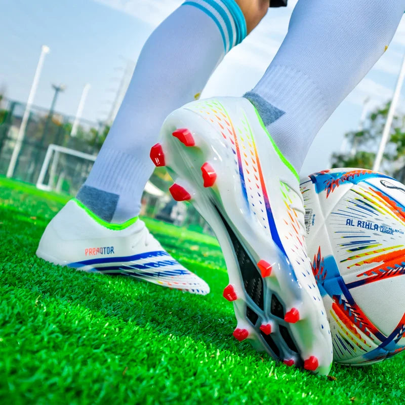 Soccer Shoes Men's Women TF/FG Football Boots Non-Slip Cleats Traning Grass Sneakers Teenagers Outdoor Breathable Sport Footwear