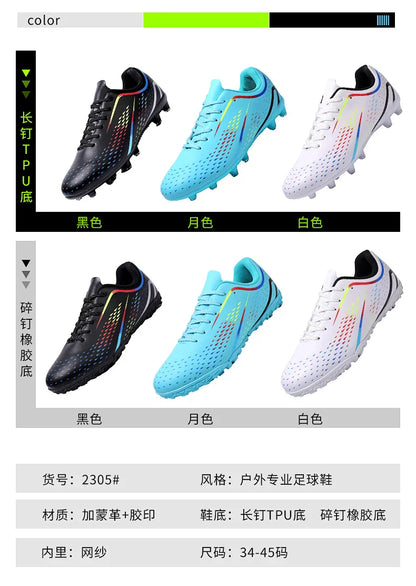 New Men Football Boots Non-Slip High-quality Woman Soccer Shoes Grass Cleats Futsal Sneakers Match Indoor Outdoor Football Shoes