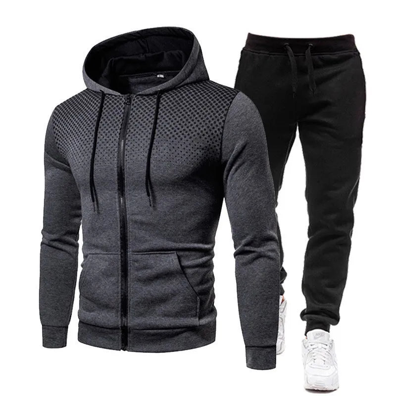 New autumn and winter trend sportswear men camouflage hoodie sweatpants 2 piece sportswear 3d ink jogging youth popular suit