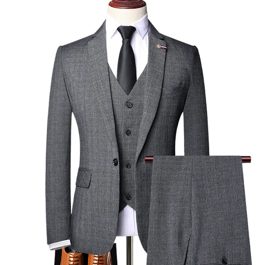 Suit  Men's Fashionable Business Banquet, Trendy Singer, Grid Host, Casual Wedding Banquet Dress, Male Star Performance Suit