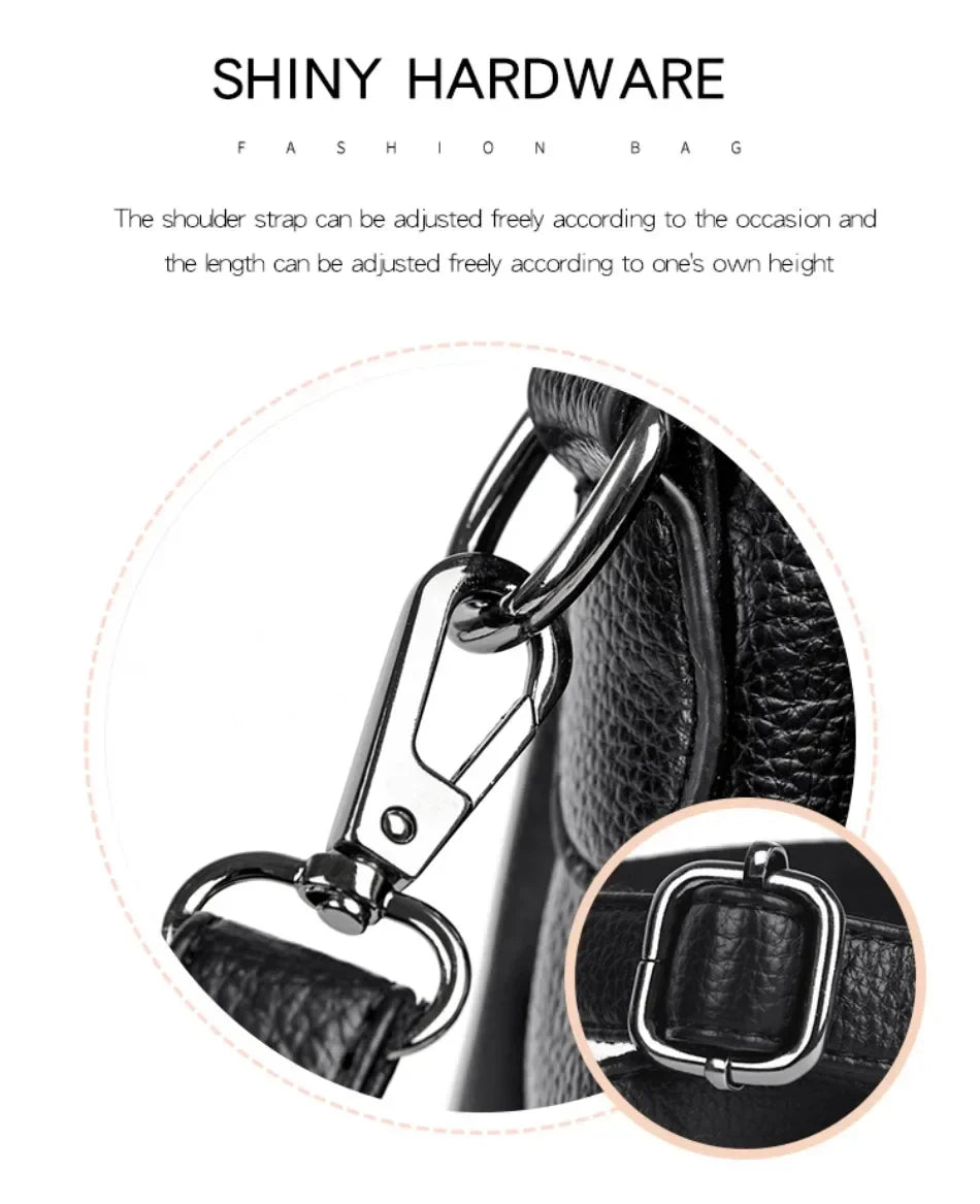 Genuine Fashion 3 Layers Luxury Handbags Women Bags Designer HIgh Quality Leather Crossbody Bags for Women 2024 Shoulder Bag