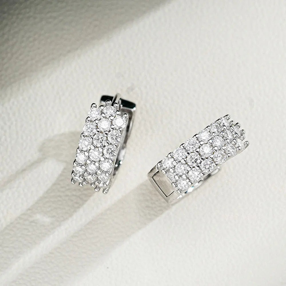 GRA Certified Moissanite Hoop Earrings for Women s925 Sterling Silver Wedding Huggie Earrings Party Jewelry Wholesale