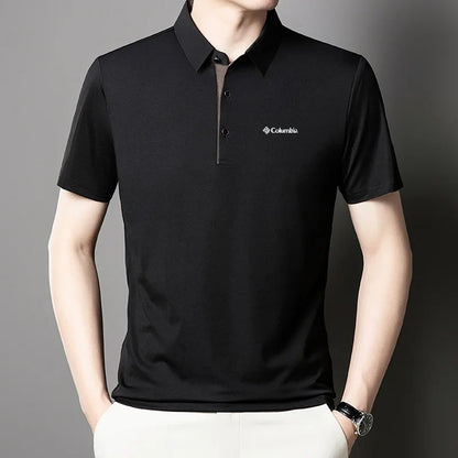 Designer Men's Brand Short Sleeve Polo Shirt New Lapel Casual Letter Print T-Shirt Top Versatile Business Trendy Men's Clothing