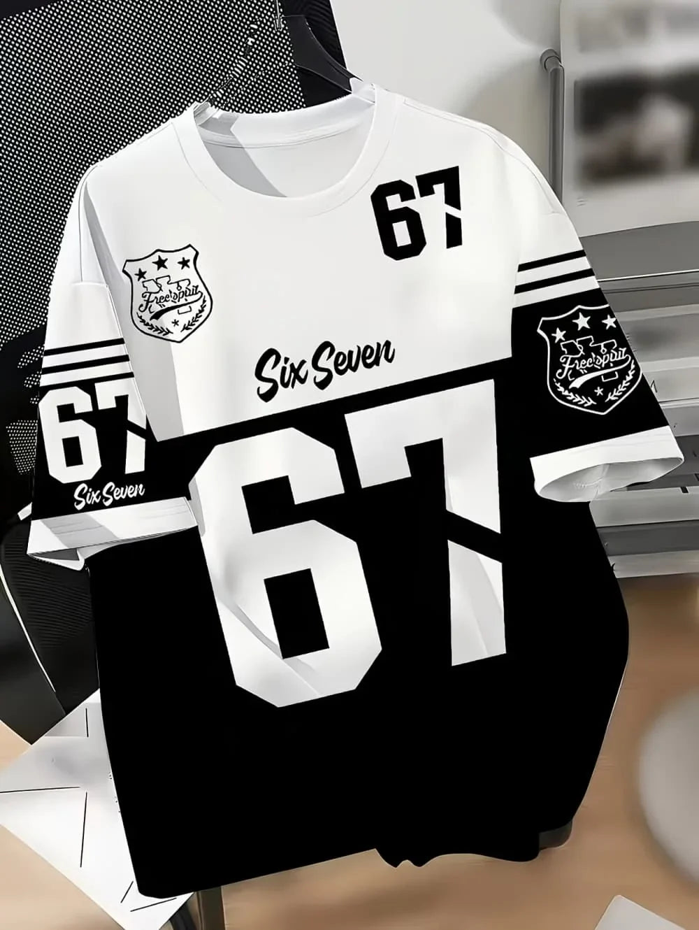 Summer Number Digital 3D Printed T-Shirt for Kids Sports Style Top Patchwork Short Sleeve Sports Football Jersey Y2k Loose Tops