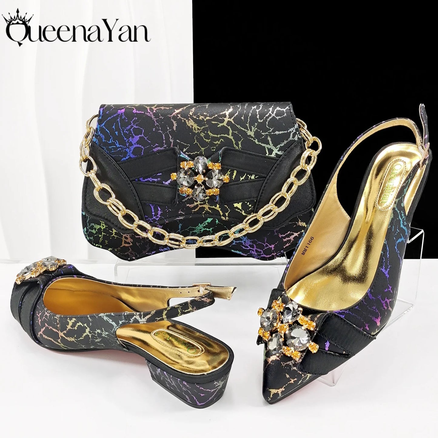 Italian Fashion Sandals and Bag Matching Set 2025 Women Party Perfect Matching for Lemon Green Color Wedding Shoes