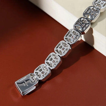 4mm 5mm 6.5mm Full Moissanite Bracelet for Man for Women Man S925 Silver Luxury Full Diamond Bracelet Party Fine Jewelry