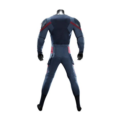 High Quality Adult Superhero Captain Steven Rogers Cosplay Costume Battle Uniform Costume  Halloween Carnival Helmet Boots