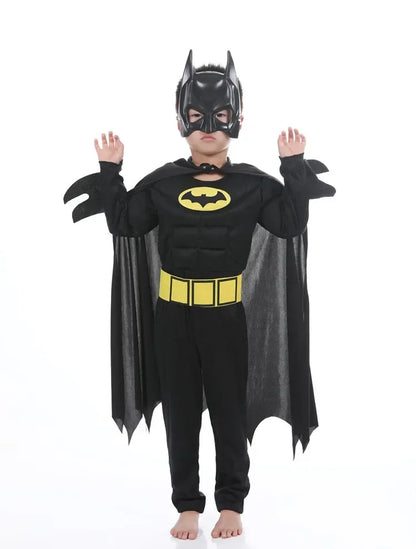 Anime Superhero Batmans Cosplay Muscle Costume Batma Zentai Jumpsuits Bodysuit Suit Halloween Carnival Costumes