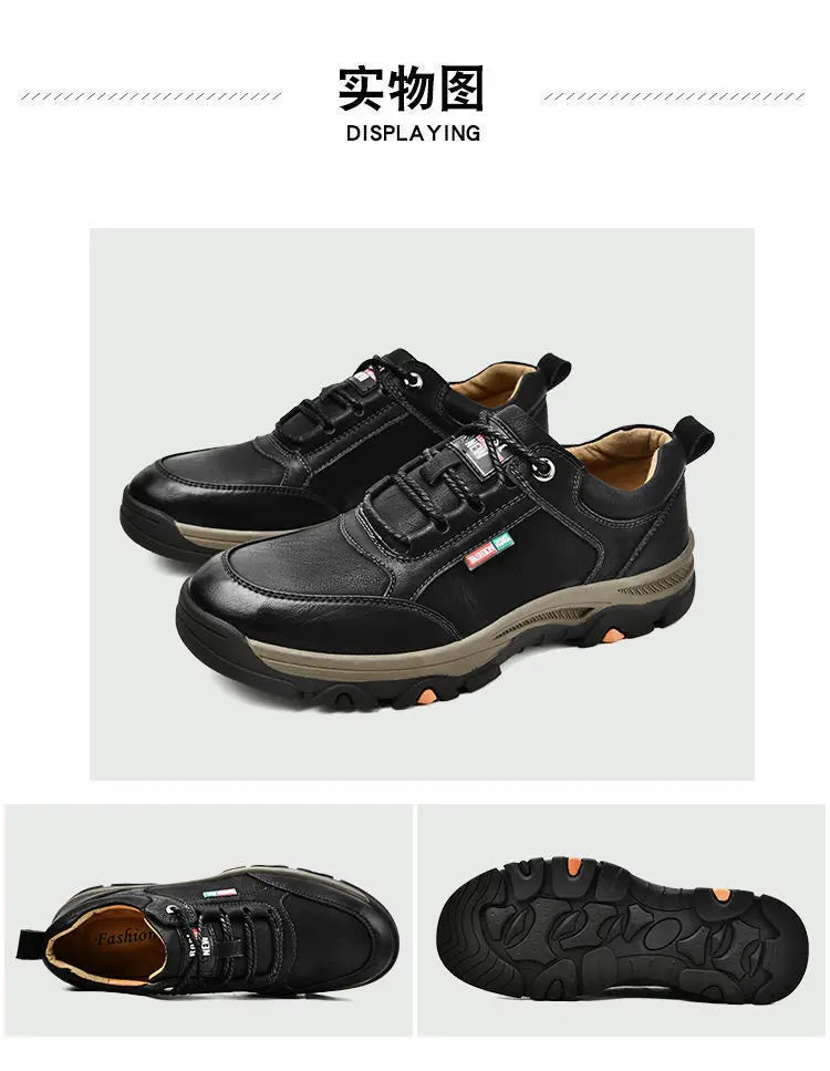 2024 Business Comfort Men's Shoes Simple versatile leather footwear Casual outdoor anti slip loafers male new comfortable flat