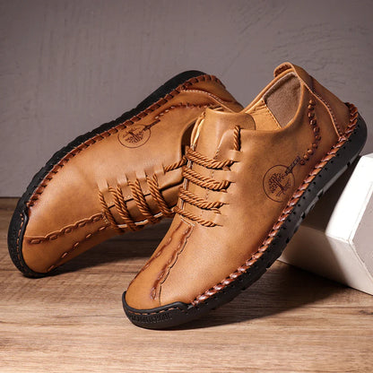 Handmade Leather Casual Men Shoes Design Sneakers Men Comfortable Leather Men Loafers Hot Sale Moccasins Driving Shoes Plus Size