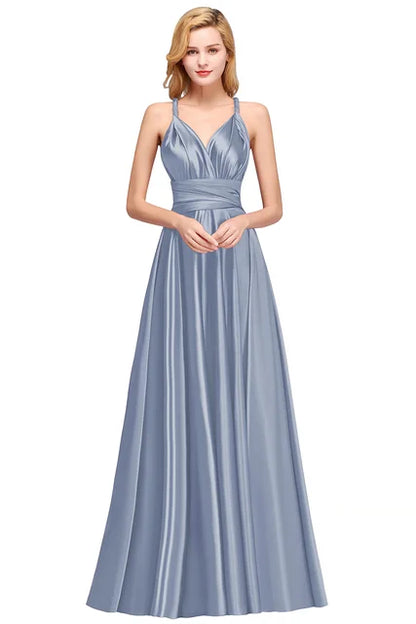 Plus Size Bridesmaid Dresses Women 2023 Infinity Dress Convertible Sexy Backless Multiway Milk Silk Wedding Evening Party Gowns