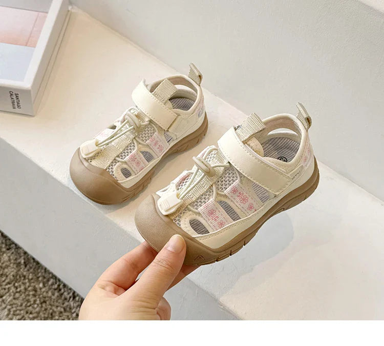 Children Sport Sandals Baby Soft Breathable Beach Sandals Summer Boys Girls Hollow Cool Running Shoes Kids Buckle Sandals