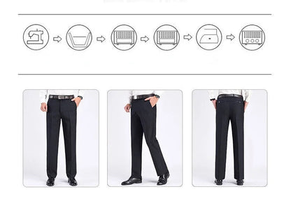 Mens Autumn Thick Casual Suit Pants Classic Business Formal Fashion Stretch Summer Thin Trousers Male Brand Clothes GOZBKF