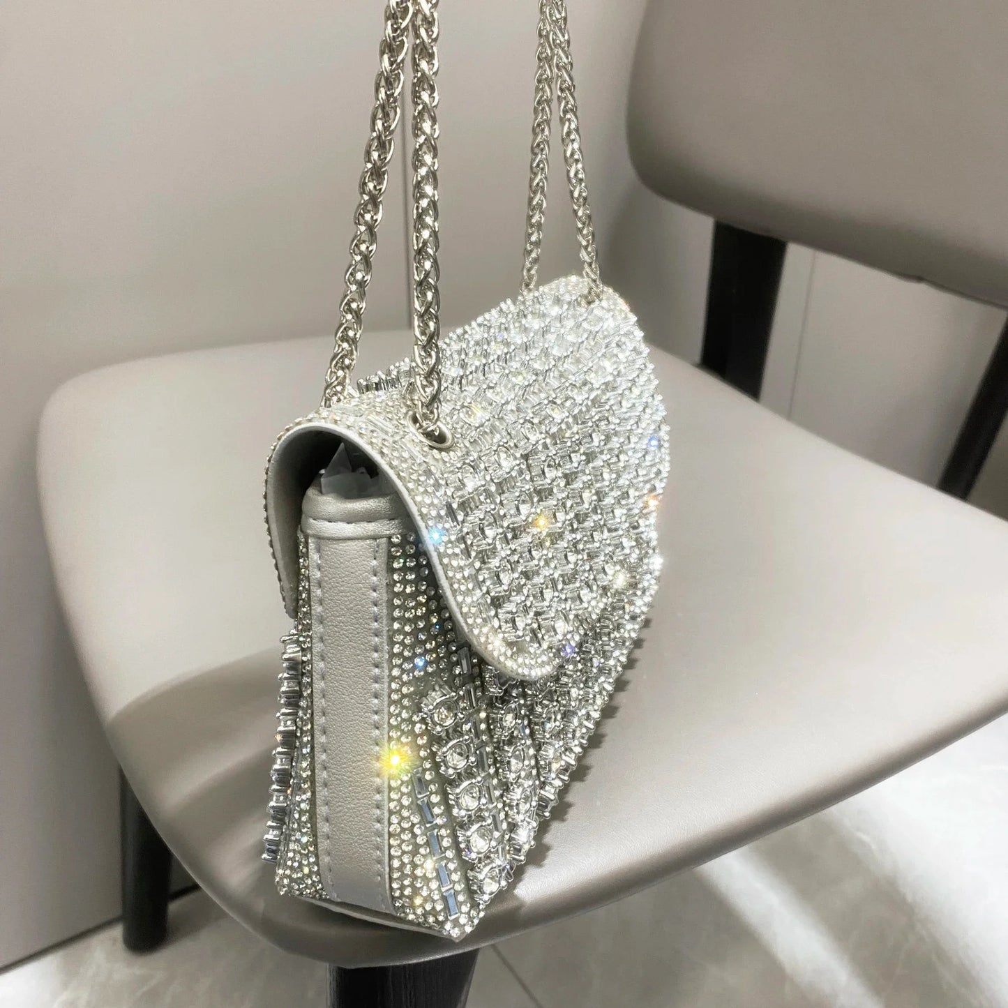 Rhinestones Evening clutch Bag Purses and handbag luxury Designer shoulder bag Shiny Crystal Clutch purse Woman's bag