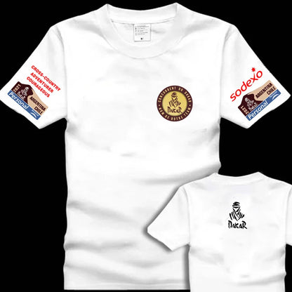 Off-road E-family Cotton Motorcycle T-shirt BMW Printing Short-sleeved Locomotive Racing Car Mercedes-Benz Audi Men's Clothing