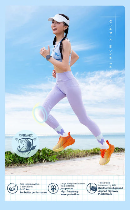 ONEMIX Tênis de corrida masculino com novo amortecimento, adequado para corredores pesados, com cadarço, para esportes, feminino, antiderrapante, atlético, masculino, para uso ao ar livre