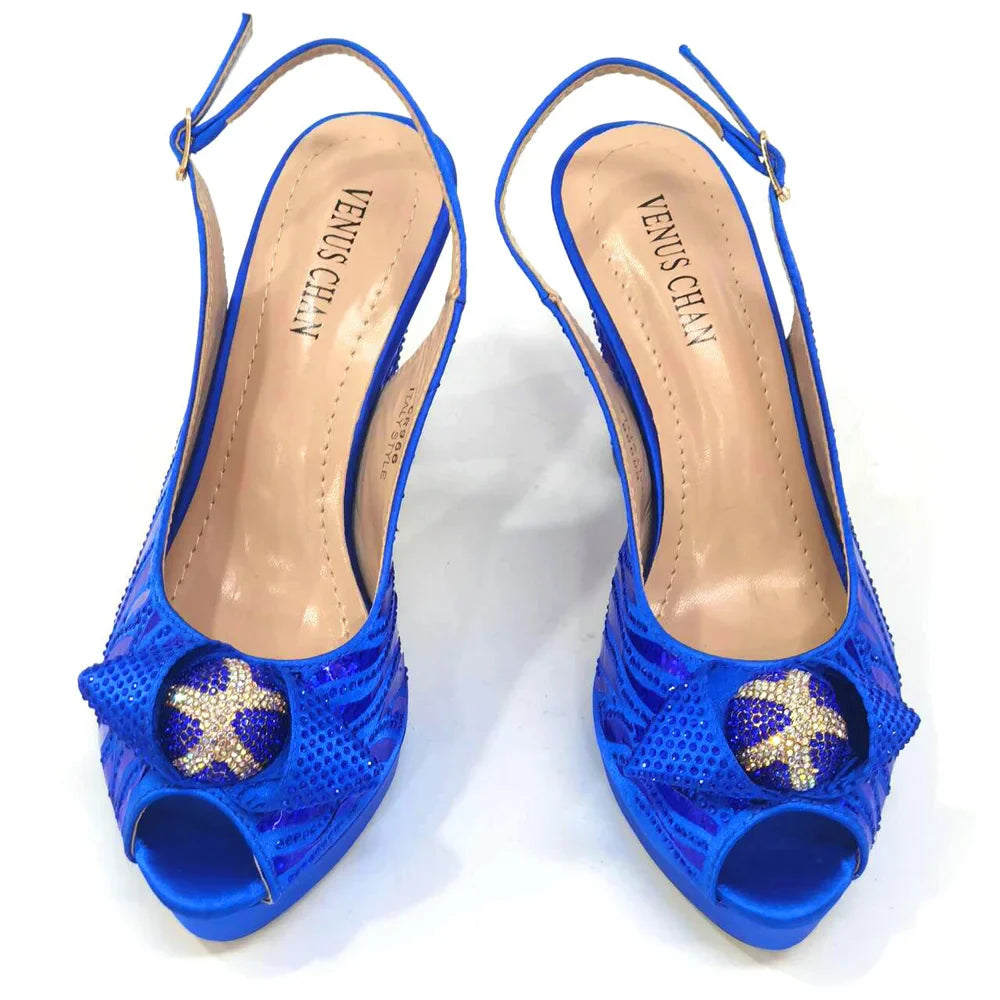 Elegant Fashion Peep Toe High Heels Laser-striped Sequin Rhinestone Women's Party Shoes and Bags 2026 Italian Design