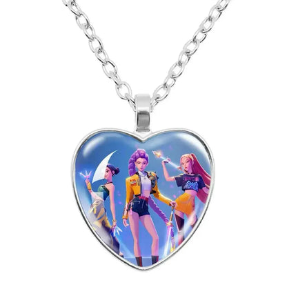 Heart Necklace - Rumi Zoey Mira Anime Film Alloy Jewelry Pendant for Fans Gifts