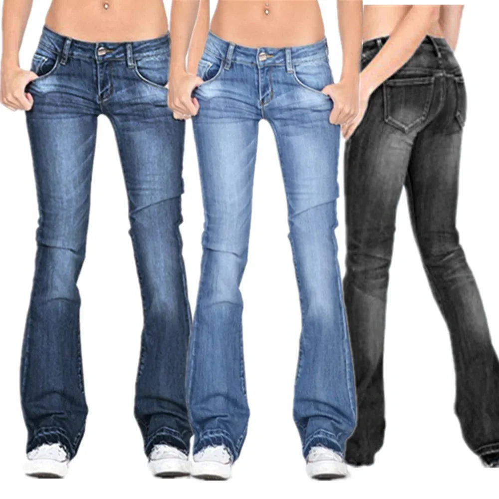 Wide Leg Jeans Women's Bell Bottoms Bootcut Denim Jeans