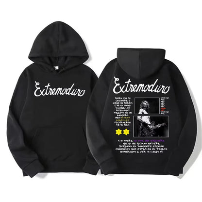 Rock Band Extremoduro Tour 2025 Merch Hoodie Men Women Fashion Retro Casual Cozy Sweatshirt Hip Hop Punk Style Oversized Hoodies
