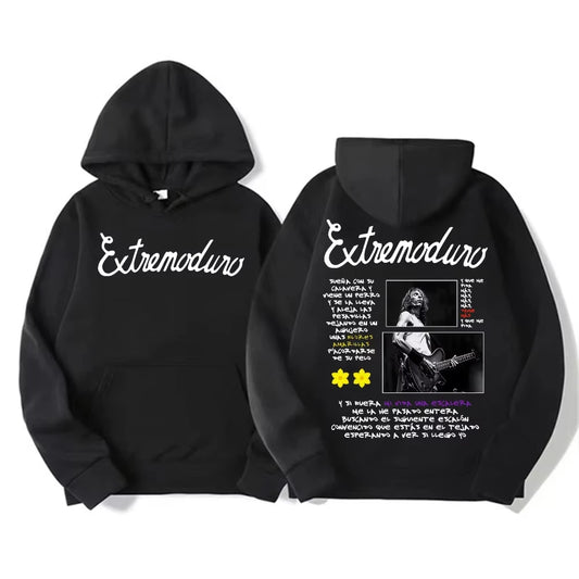 Rock Band Extremoduro Tour 2025 Merch Hoodie Men Women Fashion Retro Casual Cozy Sweatshirt Hip Hop Punk Style Oversized Hoodies