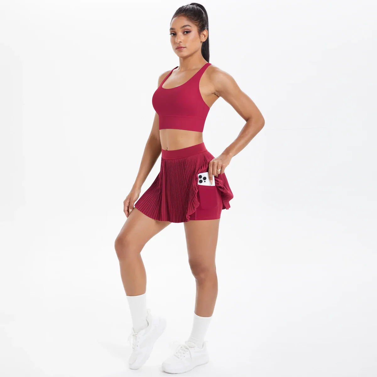 2pcs New Sexy Yoga Set Backless Cross Straps Sports Bra Fashion Breathable Culotte Yoga Shorts With Pocket Gym Women Sports Set