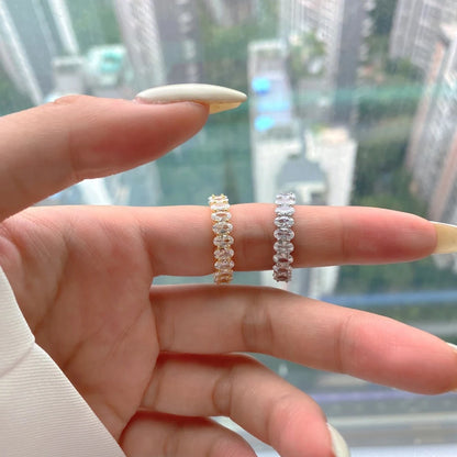D VVS1 3*5mm Oval Moissanite Rings for Women Men Engagement Wedding Eternity Bands with GRA s925 Sliver Plated 18k Ring
